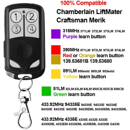 433mhz Universal Rolling Garage and Gate Opener Key Fob - Image 4