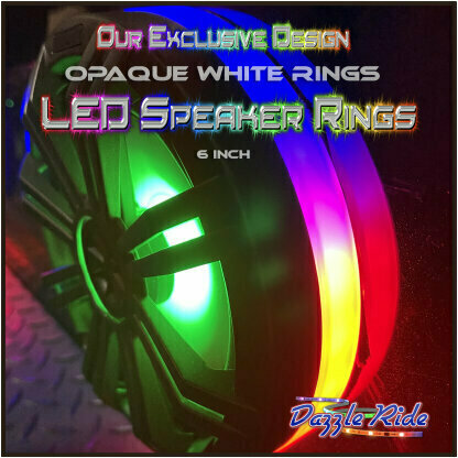 Opaque white LED chasing 6-inch speaker rings main pic
