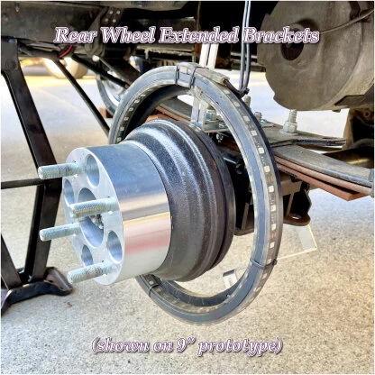 Photo of golf cart wheel light rear wheel extended bracket installation kit