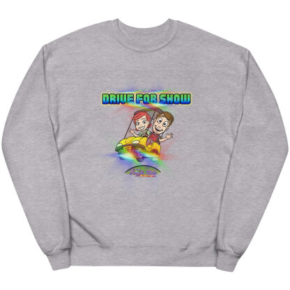 Yellow Golf Cart Sweatshirt "Drive For Show" - Image 3