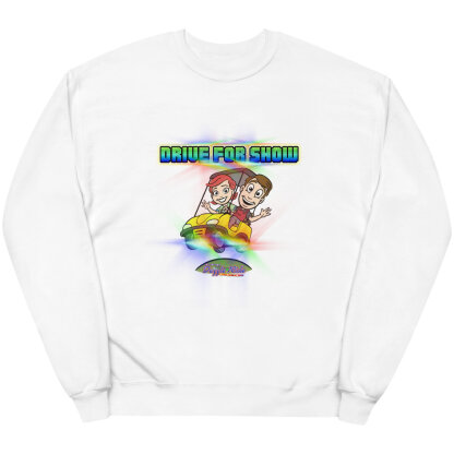 Yellow Golf Cart Sweatshirt "Drive For Show"