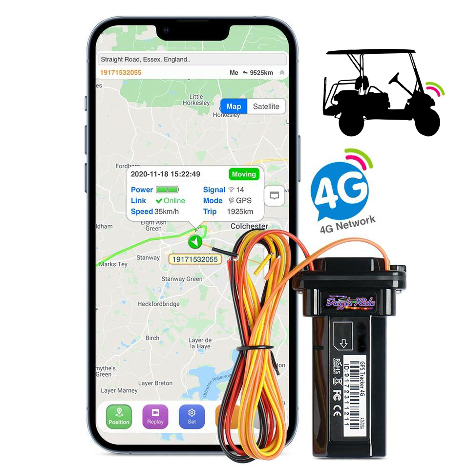 GPS Tracker for Golf Carts and ATVs Dazzle Ride