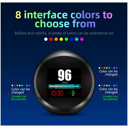 gps speedometer color settings
