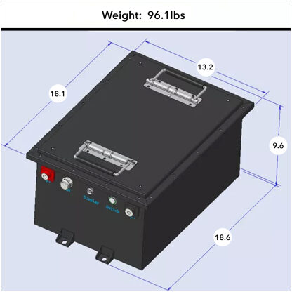 LiFePO4 golf cart battery weight and dimensions