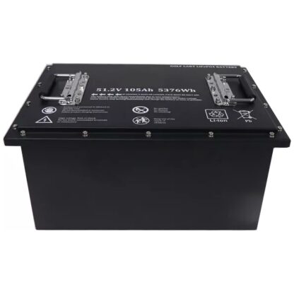 Side view of LiFePO4 golf cart battery