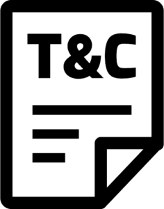 Terms and Conditions, returns and refunds and shipping policy icon