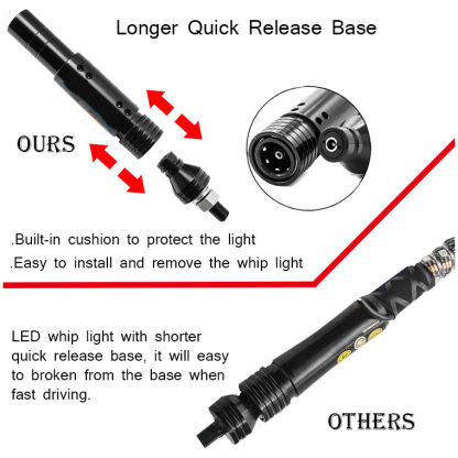 LED whip light base quality comparison