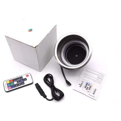 Stainless Steel Cup Holder with RGB LED Lighting - Image 3
