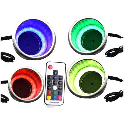 RGB LED cup holder light color samples photo