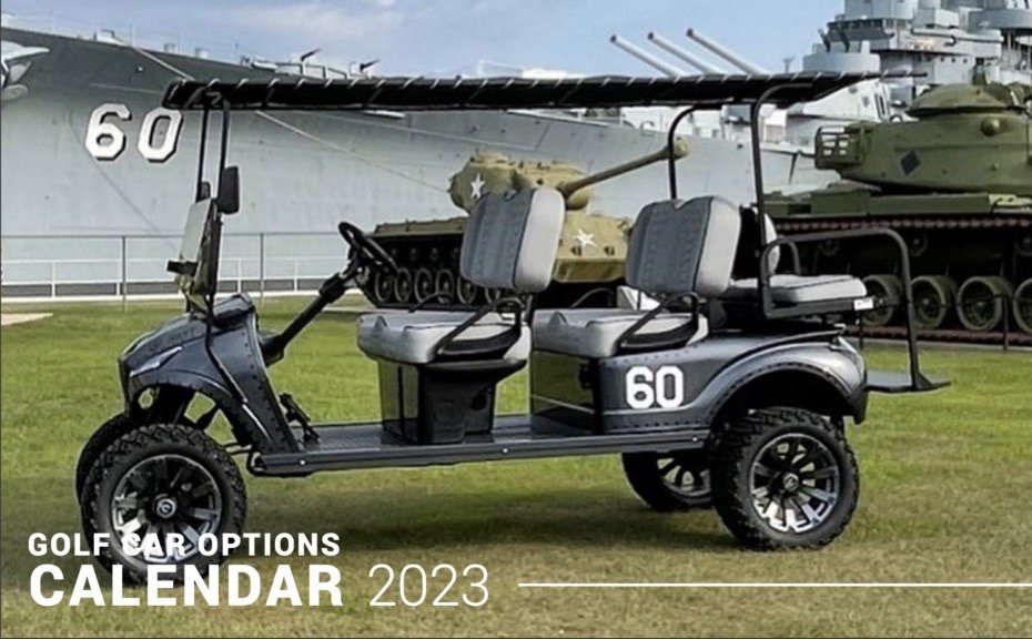 Golf Car Options Calendar 2023 Cover Photo Cropped