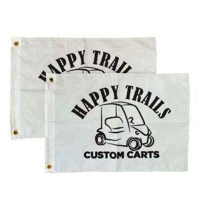 Custom dealer logo flags for LED whip lights