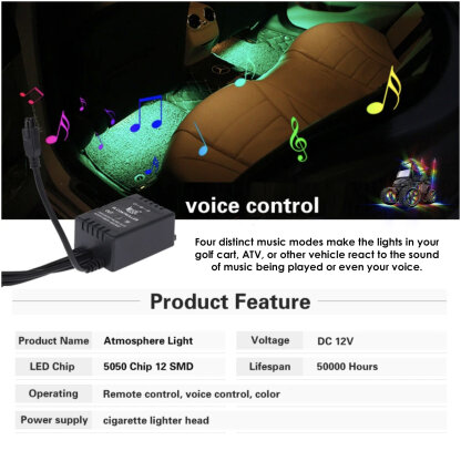 LED vehicle floor lights set features photo