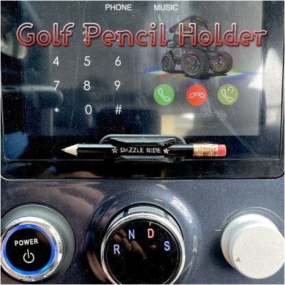 golf cart pencil holder on golf cart touch screen