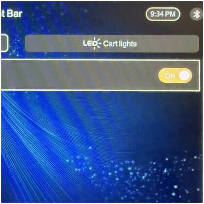 Product image of head unit cart lights control screen