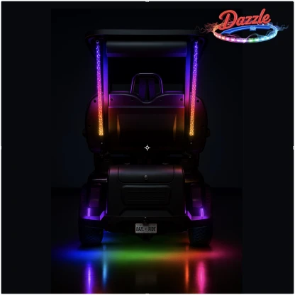 Hidden Wire Golf Cart LED Whip Light Set - Image 7
