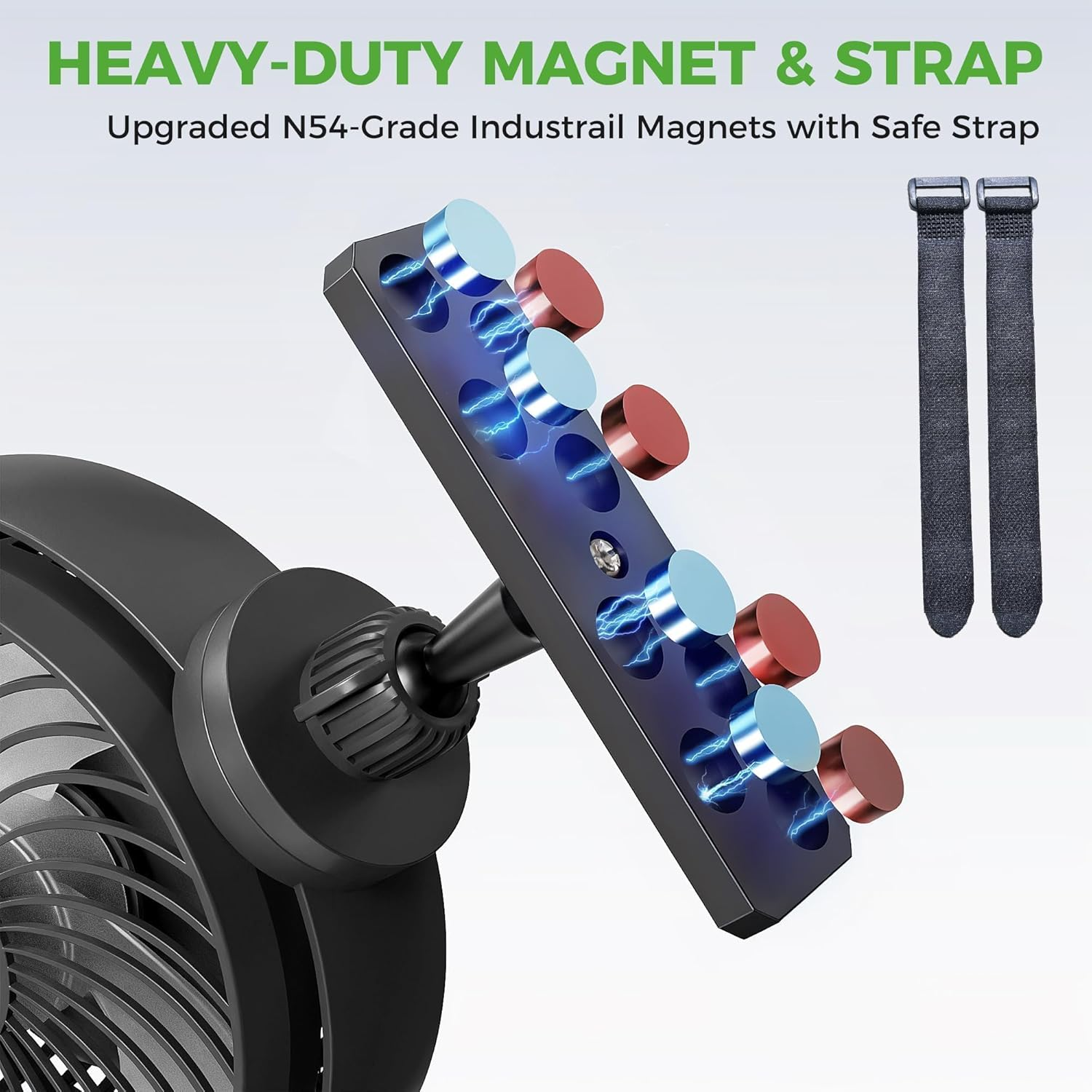 Rechargeable Golf Cart Fan with LED - Image 4