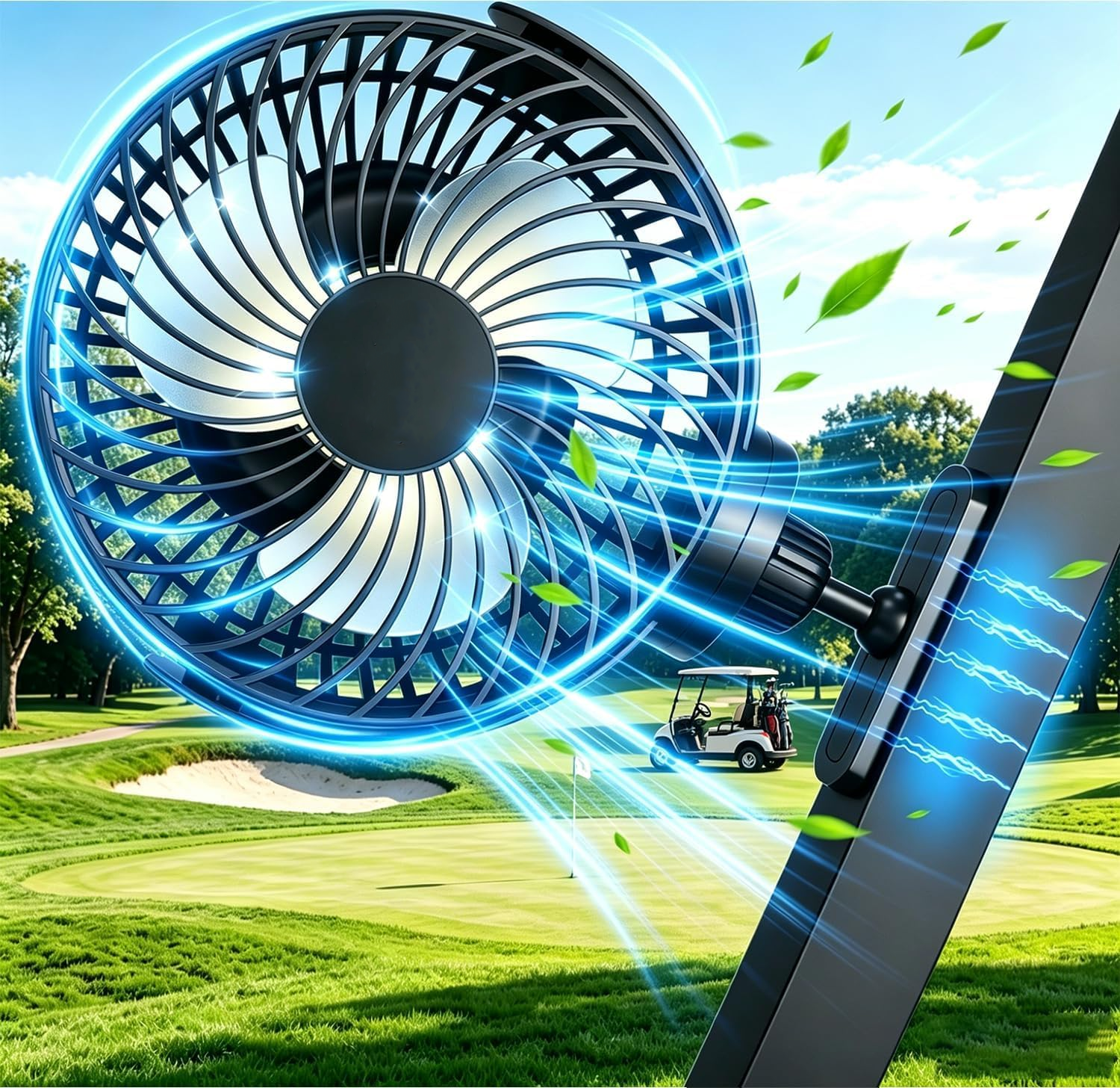 Rechargeable Magnetic Golf Cart Fan main image
