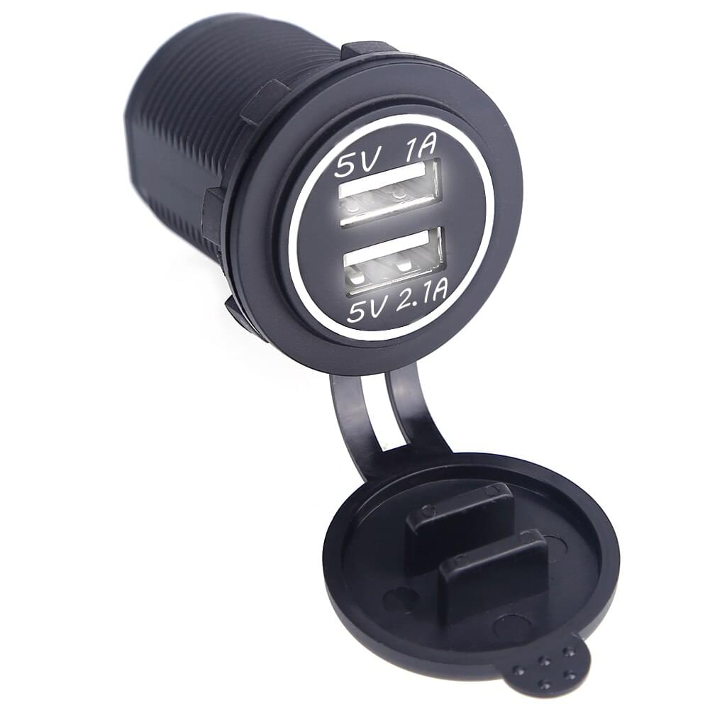 12v Dual Socket USB Charger
